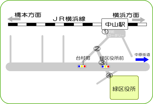 緑区役所（横浜市）　案内図